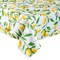 Contemporary Home Living Lemon Branches Rectangular Cotton Tablecloth - 84" - White and Yellow